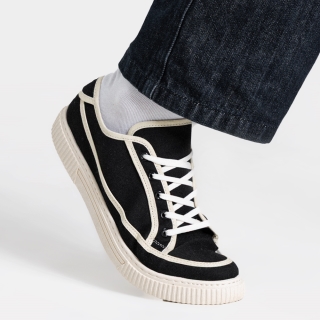 MONO7 루카노 오버라인 로우탑 스니커즈 | 블랙