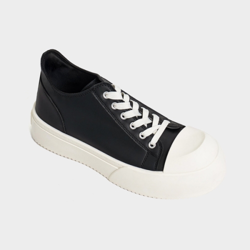 GO81 안시루 4CM 볼드록 스니커즈 | 블랙