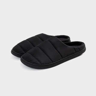 GO102 릭타 패딩 방한 슬립온 | 블랙