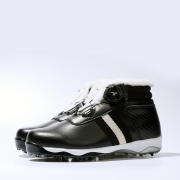 여성 천연가죽 키높이 스파이크 방한 골프화 겸 캐디화 5cm | 화이트퍼(스파이크)