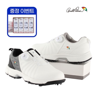 아놀드파마 프리미엄 남성 스파이크 골프화 더마스터 | 화이트 (3피스볼 12개 증정)