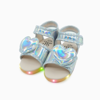 오로라하트 LED 샌들ㅣ실버
