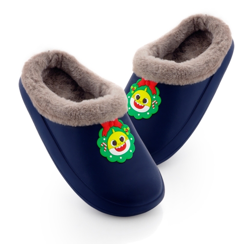 핑크퐁 아기상어 방한 슬리퍼 | 네이비