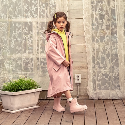미끄럼방지 키즈 레인 부츠 | PINK