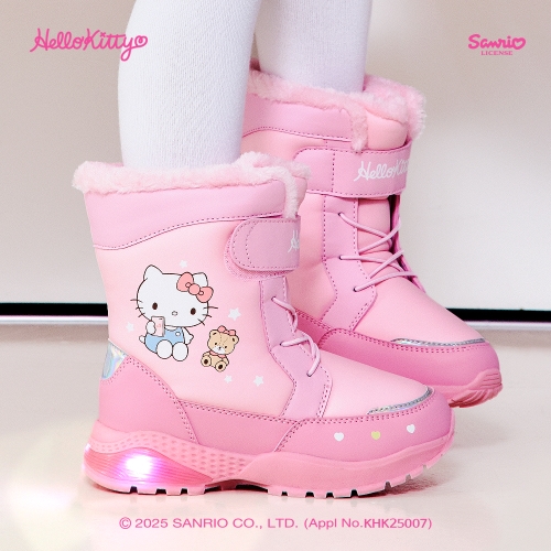 헬로키티 하트 라이팅 방한부츠