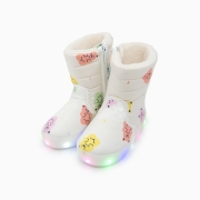 젤리곰 LED 털부츠 | 아이보리