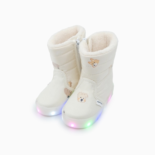 퍼피코지 LED 털부츠