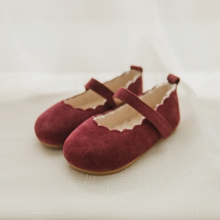 겨울 메리플랫 여아구두 | 와인