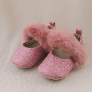 글램퍼 플랫 여아구두 | 핑크