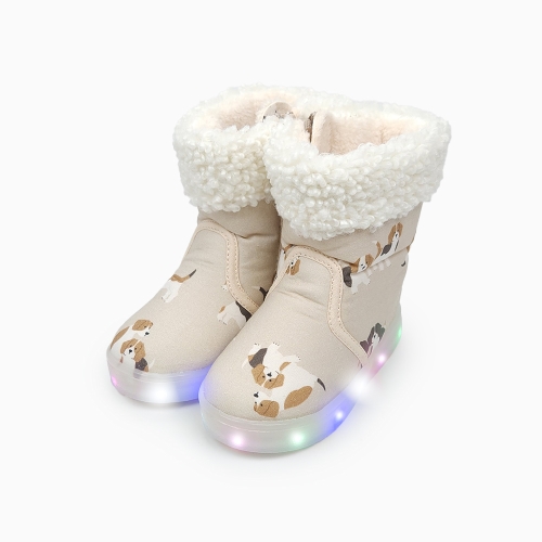 폼폼비글 LED 털부츠