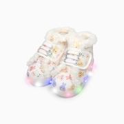 폼폼윈터래빗 LED 털운동화 | 화이트