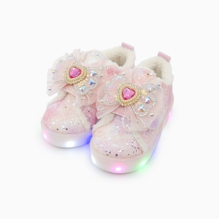 폼폼쥬얼리 LED 털운동화