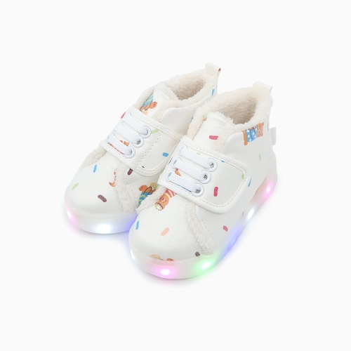 폼폼 도넛 베어 LED 털운동화