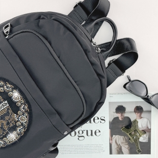 어반백 여성백팩 캐주얼 큐빅 코끼리 블랙 백팩URB_W096