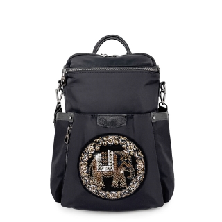 어반백 여성백팩 캐주얼 큐빅 코끼리 블랙 숄더 백팩URB_NB10