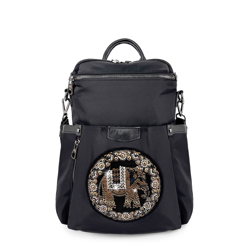어반백 여성백팩 캐주얼 큐빅 코끼리 블랙 숄더 백팩URB_NB10
