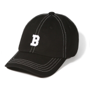 비 로고 커브캡 | 블랙/스티치