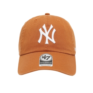 MLB 뉴욕양키스 47 클린업 볼캡 | 번트 오렌지