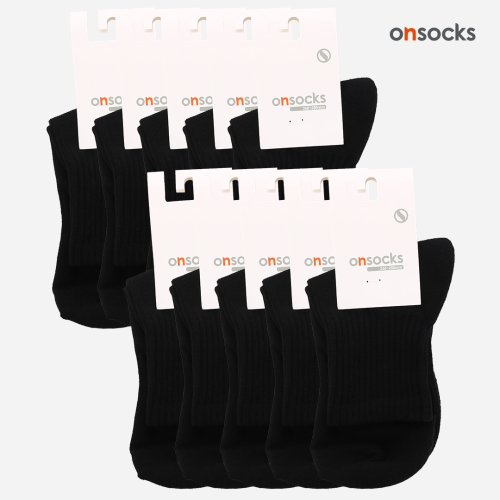 (10켤레 특가) 중목 양말 | 블랙