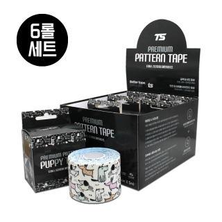 티에스 프리미엄 스포츠테이프 6롤 세트 퍼피