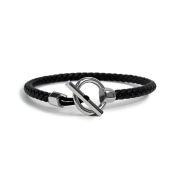 CHUBASCO HOOK LEATHER BRACELET BLACK CHL01