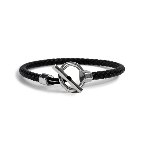 CHUBASCO HOOK LEATHER BRACELET BLACK CHL01