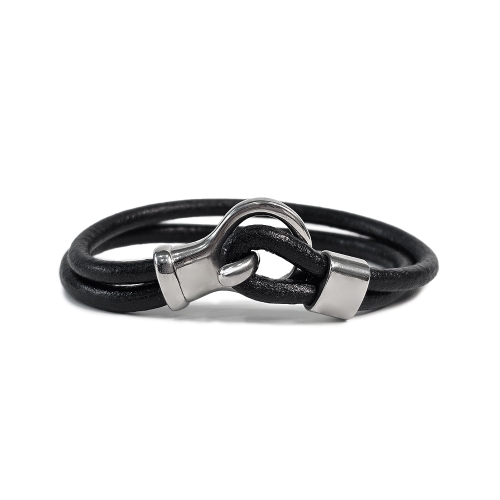 CHUBASCO LAYERED LEATHER HOOK BRACELET CLLH01
