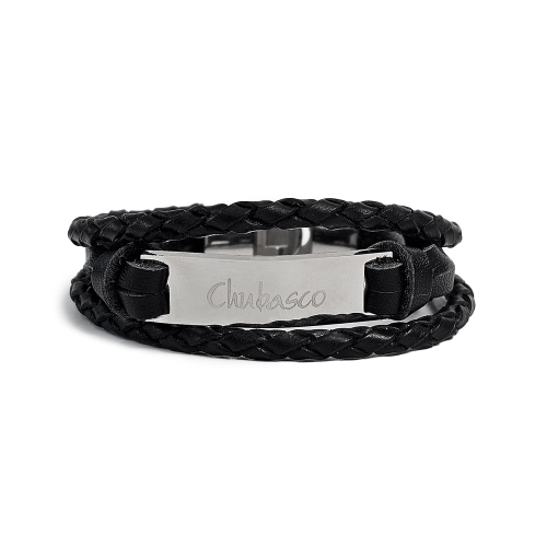 CHUBASCO LAYERED LEATHER LOGO BRACELET CLLL01