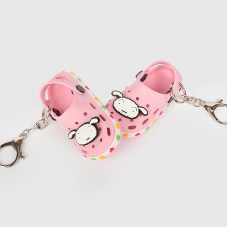 흰둥이 샌들 키링 | 핑크