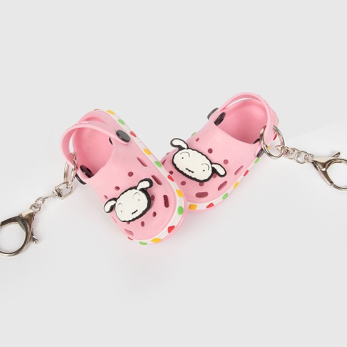 흰둥이 샌들 키링 | 핑크