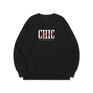 T가 좀 그렇긴 해 그래픽 로고 맨투맨 | 블랙