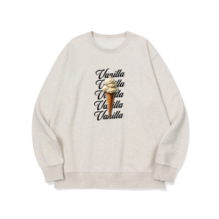 설마 너 민초파 아니지 그래픽 로고 맨투맨 | 오트밀