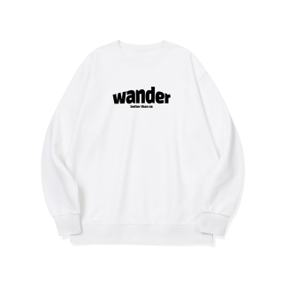 돌고 돌아 지금 이자리 그래픽 로고 맨투맨 | 화이트