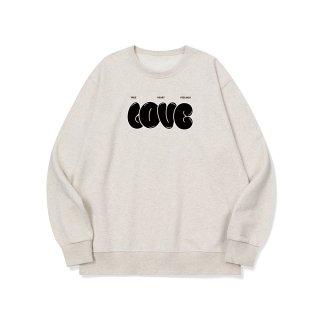 우리 오늘 몇일 그래픽 로고 맨투맨 | 오트밀