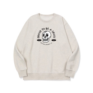 아래 위 건치 10개 그래픽 로고 맨투맨 | 오트밀