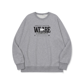 위 아더 월드 그래픽 로고 맨투맨 | 그레이