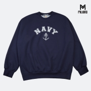 밀리브로 MTM NAVY Anchor Crack 해군 오버핏 맨투맨