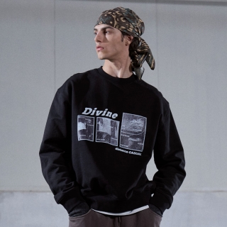 디스터번스 프레임 스웨트셔츠 | 블랙