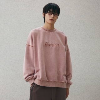 엠보 스티치 스노우 스웻셔츠 | 브라운