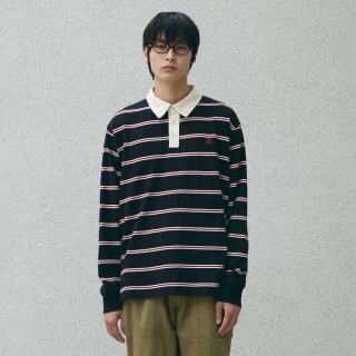 레트로 럭비 스웻셔츠 | 블랙