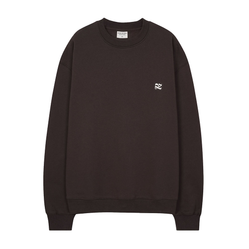 DE 로고 베이직 기모 스웻셔츠 | 브라운