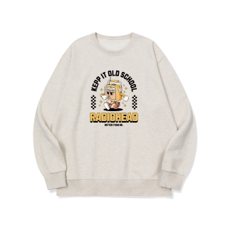 btm70 아날로그 시대의 감성 그래픽 로고 맨투맨 | 오트밀