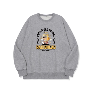 btm70 아날로그 시대의 감성 그래픽 로고 맨투맨 | 그레이