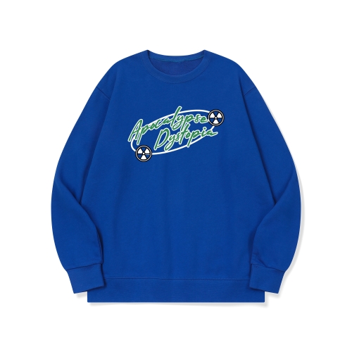 btm71 꼴뚜기 개임 시즌2 그래픽 로고 맨투맨 | 블루