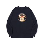 btm72 댕댕이 원탑 씨바코인 그래픽 로고 맨투맨 | 네이비