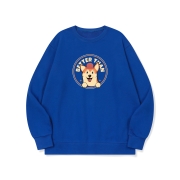 btm72 댕댕이 원탑 씨바코인 그래픽 로고 맨투맨 | 블루