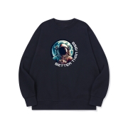 btm74 화성 갈끄니까 그래픽 로고 맨투맨 | 네이비