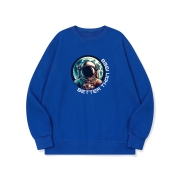 btm74 화성 갈끄니까 그래픽 로고 맨투맨 | 블루