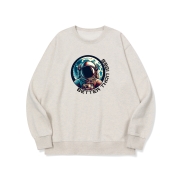 btm74 화성 갈끄니까 그래픽 로고 맨투맨 | 오트밀