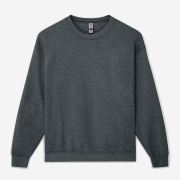 오버핏 기모 무지 맨투맨 티셔츠 2XL | 차콜그레이